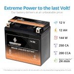 Chrome Battery YTX14-BS ATV Replacement Battery
