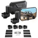 Adjustable UTV Side Mirrors for Roll Bar Compatibility
