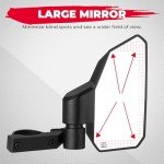 KEMIMOTO Adjustable UTV Side Mirrors for Roll Bars