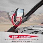 Adjustable UTV Side Mirrors for Roll Bar Compatibility