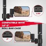 Adjustable UTV Side Mirrors for Roll Bar Compatibility