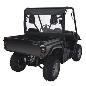 Classic Accessories QuadGear UTV Front/Rear Windshield, Fits Yamaha Rhino, Black