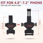 UTV Phone Mount - 360 Adjustable Heavy Duty Phone Holder Fit For 1.75 to 2 Inch UTV Roll Bar Compatible With Can-Am Maverick X3/ RZR/Ranger/Talon Pioneer 1000 For 4.0 Inch to 7.2 Inch Cell Phone
