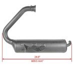 Caltric Exhaust Muffler with Arrester for Yamaha Viking VI