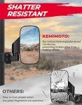 KEMIMOTO UTV Side Mirrors for 1.6-2 Inch Roll Cages