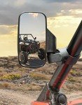 KEMIMOTO UTV Side Mirrors for 1.6-2 Inch Roll Cages