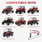 KEMIMOTO Adjustable UTV Rearview Mirror for Roll Cages