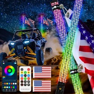 RGB Whip Lights for UTV ATV - 3FT, 2PCS