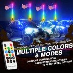 RGB Whip Lights for UTV ATV - 3FT, 2PCS