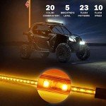 2PC 3FT RGB LED Whip Lights for ATV/UTV