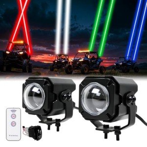 RGBW Whip Lights Kit with Remote & Switch