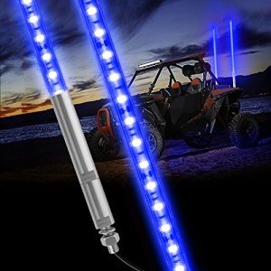 Blue 4FT LED Whip Light for ATVs & UTVs
