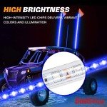 Blue 4FT LED Whip Light for ATVs & UTVs