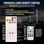 RGB LED Whip Lights for ATV/UTV/RZR - 2PCS