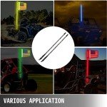 2PC 3FT RGB LED Whip Lights for ATV/UTV