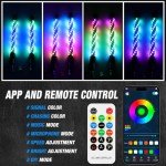 DREAMOTOR 1FT RGB LED Whip Lights with Remote