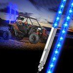 Blue LED Light Whip for ATV and UTV
