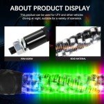 DREAMOTOR 1FT RGB LED Whip Lights with Remote