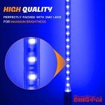 Blue LED Light Whip for ATV and UTV