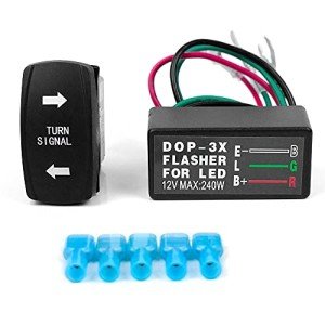 Green LED Turn Signal Rocker Switch for ATV/UTV