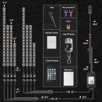 Hovano 8PCS RGB LED Light Kit for ATVs