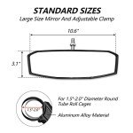 Adjustable UTV Rearview Mirror for 1.5"-2" Roll Cages