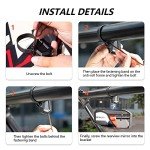 Adjustable UTV Rearview Mirror for 1.5"-2" Roll Cages