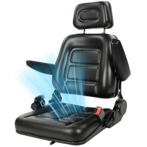 Adjustable Forklift and Tractor Seat with Armrests