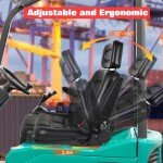Adjustable Forklift and Tractor Seat with Armrests