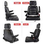 Adjustable Forklift and Tractor Seat with Armrests