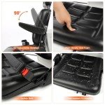 Adjustable Forklift and Tractor Seat with Armrests