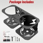 StarknightMT RZR Cup Holder, RZR Passenger Grab Handle Drink Cup Holder Aluminum Fits 18-40oz Cups for RZR 1000 XP 14-23/ RZR 900 14-20/ RZR 800 12-14/ XP Turbo 16-21 RZR Accessories