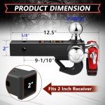 5-in-1 Trailer Hitch with Rotatable Tow Shackle