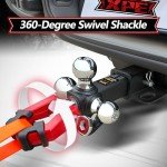 5-in-1 Trailer Hitch with Rotatable Tow Shackle