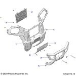 Polaris ATV Front Bumper - Gloss Black OEM Part