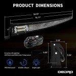 OEDRO 52" Curved LED Light Bar for Off-Road