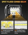 NAOEVO 4-Inch LED Pod Lights for ATV/UTV