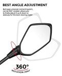 KEMIMOTO Universal Convex Handlebar Mirrors for ATV