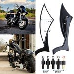 Black Dual Size Rear View Side Mirrors for Bikes