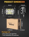 NAOEVO 4-Inch LED Pod Lights for ATV/UTV