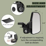 Adjustable Side Mirrors for Polaris Ranger & UTVs