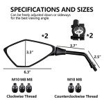 Universal ATV Rearview Mirror for 7/8" Handlebars