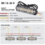 8-Pcs LED Emergency Strobe Grille Lights Set