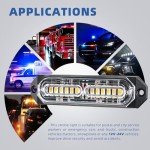 8-Pcs LED Emergency Strobe Grille Lights Set