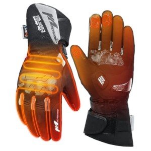 KEMIMOTO Heated Motorcycle Gloves with Battery - XL Black