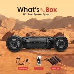 Pyle 800W Bluetooth ATV Speakers with LED Lights