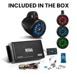 BOSS Audio 4-Inch Weatherproof ATV Speakers & Amplifier