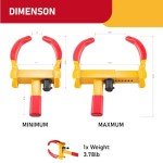 Heavy Duty Adjustable Trailer Wheel Lock Clamp