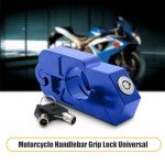 Blue Motorcycle Handlebar Lock for ATVs & Bikes