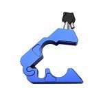 Blue Motorcycle Handlebar Lock for ATVs & Bikes